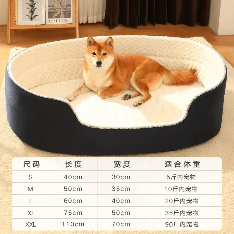 SirWoofs Dog Bed with Removable Washable Cover