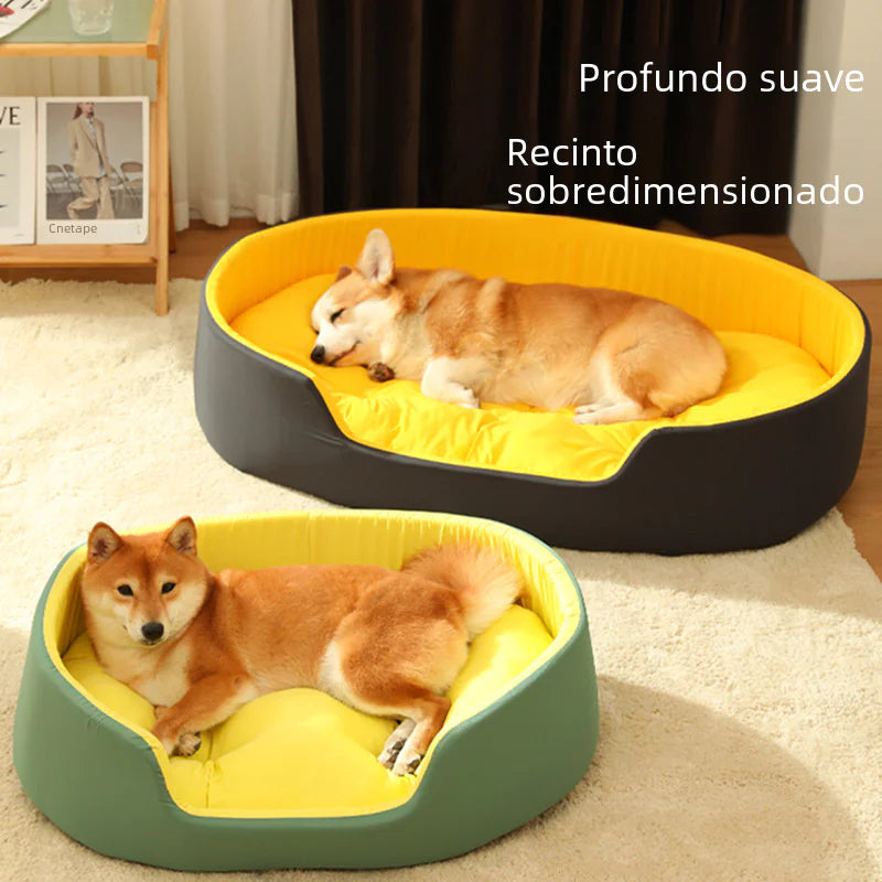 SirWoofs Dog Bed with Removable Washable Cover