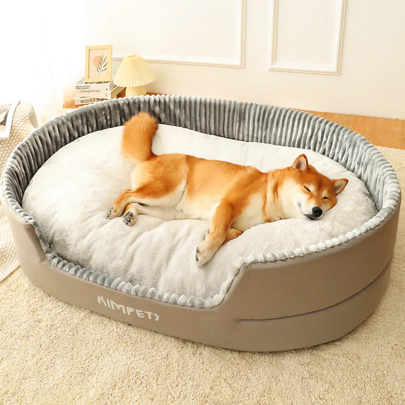 SirWoofs Dog Bed with Removable Washable Cover
