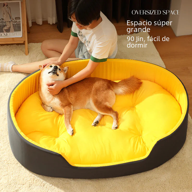 SirWoofs Dog Bed with Removable Washable Cover