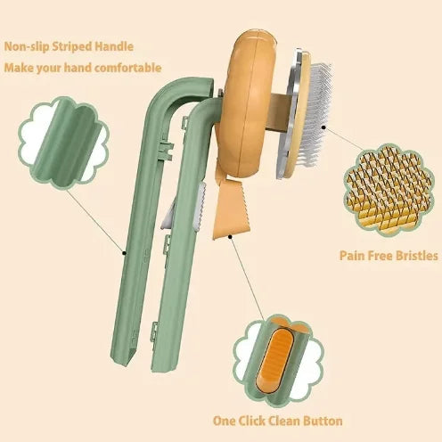 SirWoofs Pumpkin Pet Grooming Brush