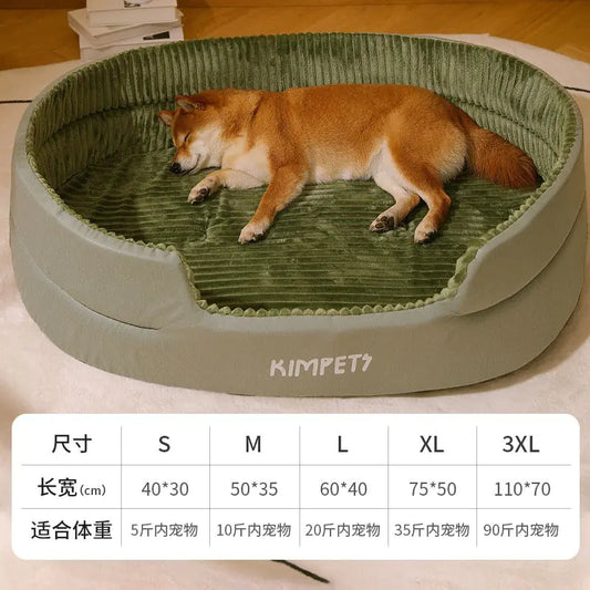 SirWoofs Dog Bed with Removable Washable Cover